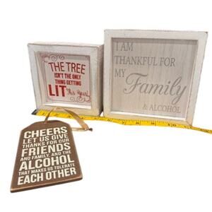 Funny Holiday Signs – Alcohol Humor Christmas Décor Hanging Tag Rustic Farmhouse